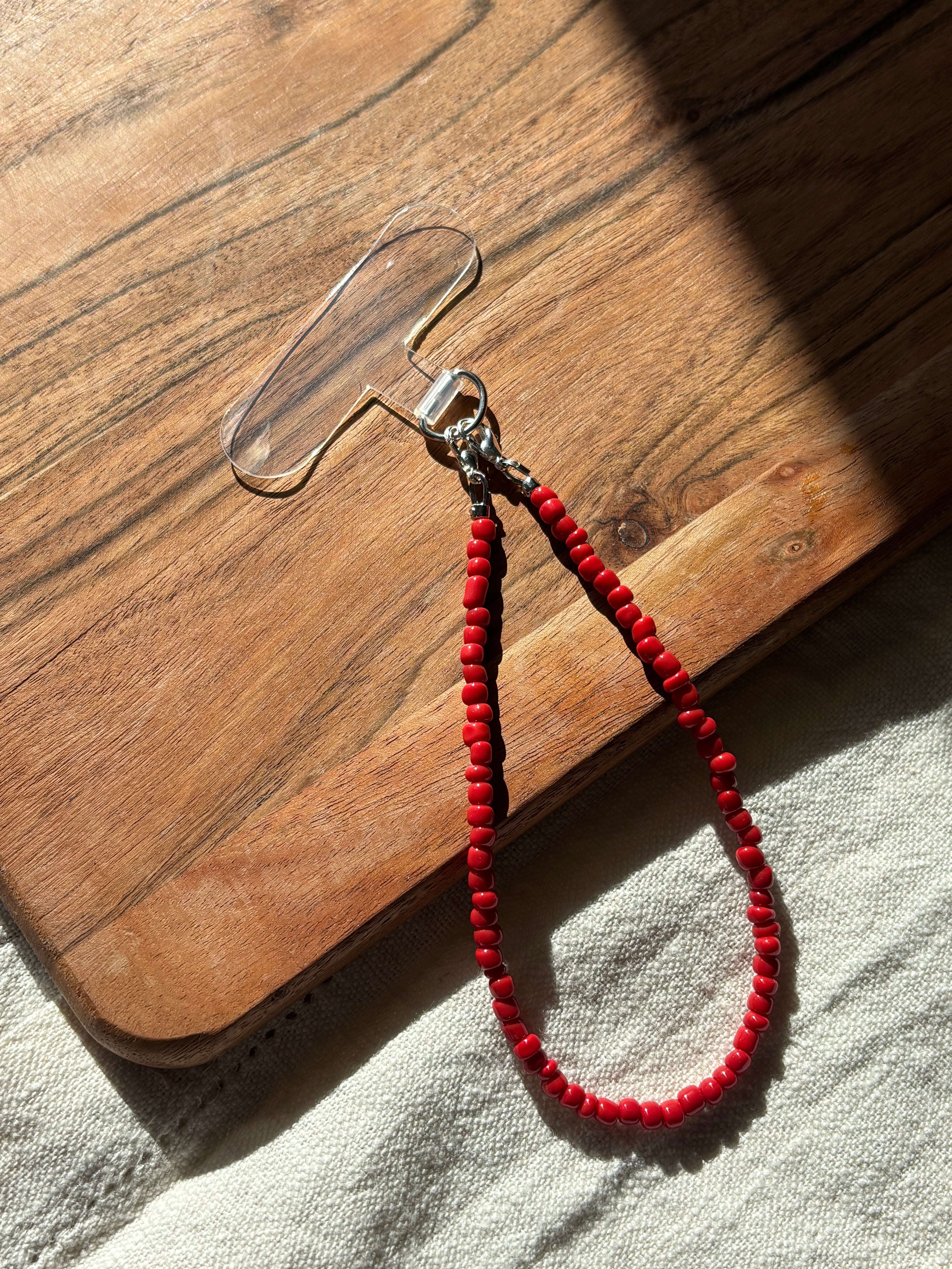 Solid Red Phone Charm