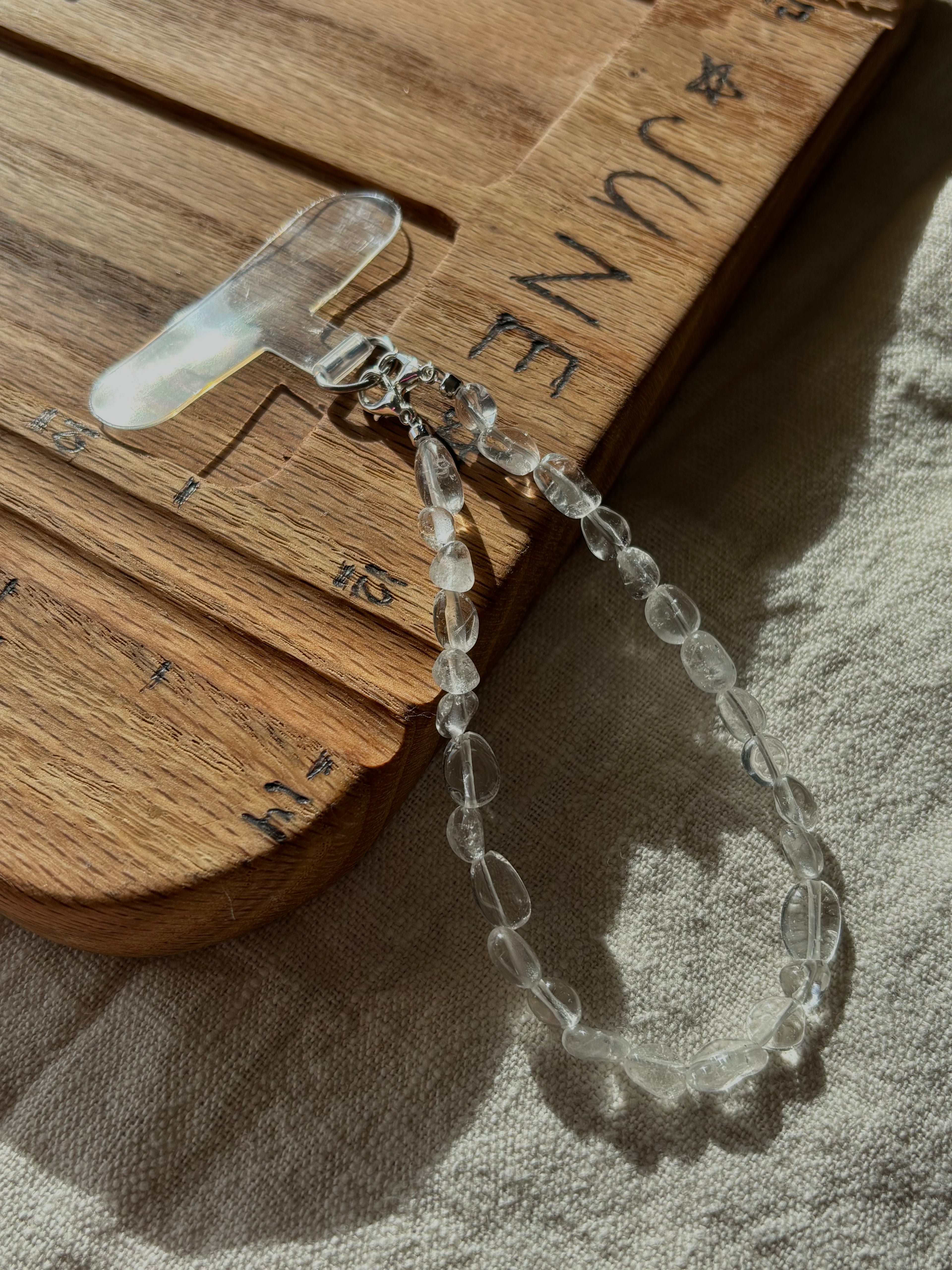 Clear Pebbles Phone Charm