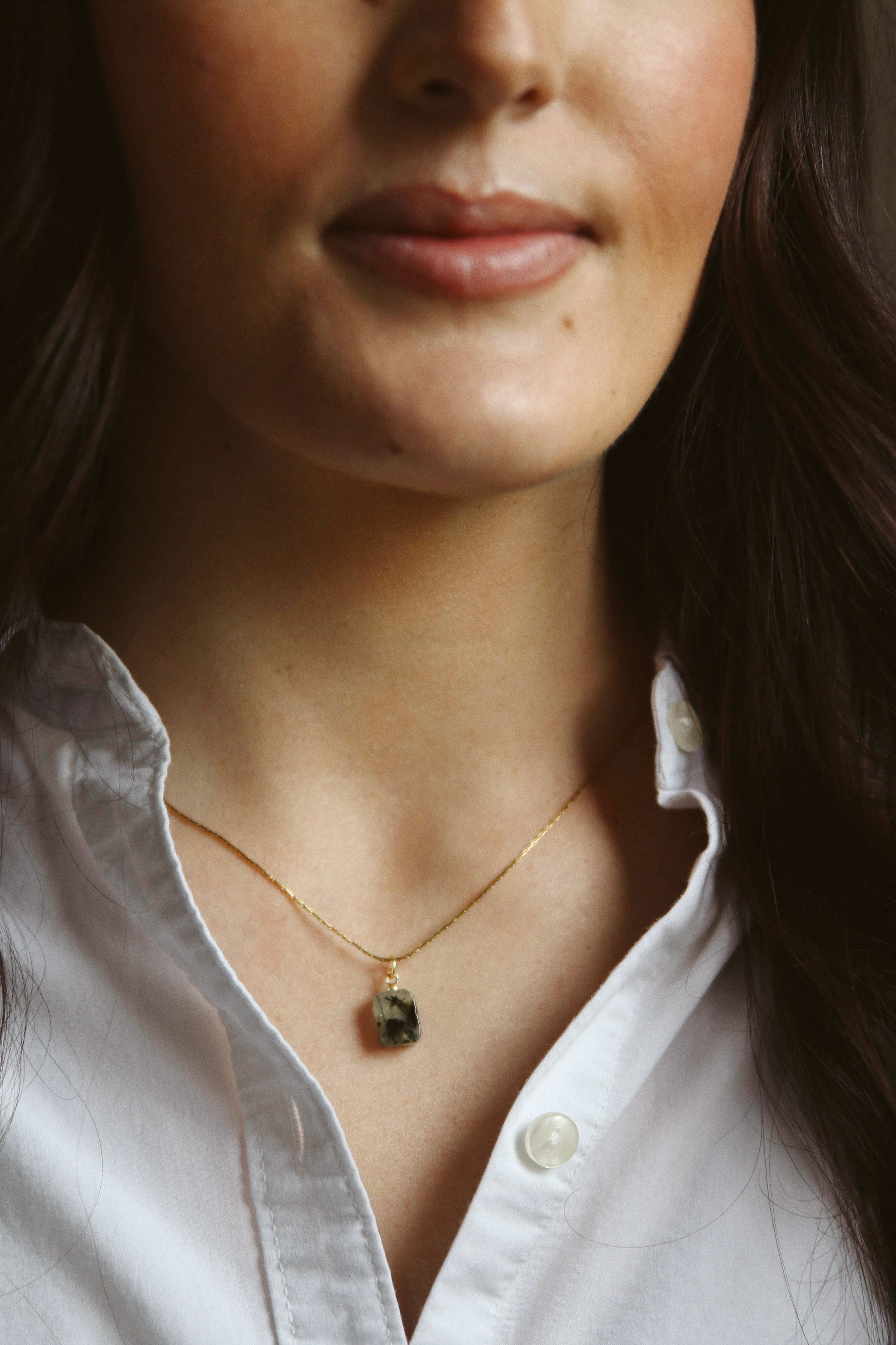 Gem on Snake Chain