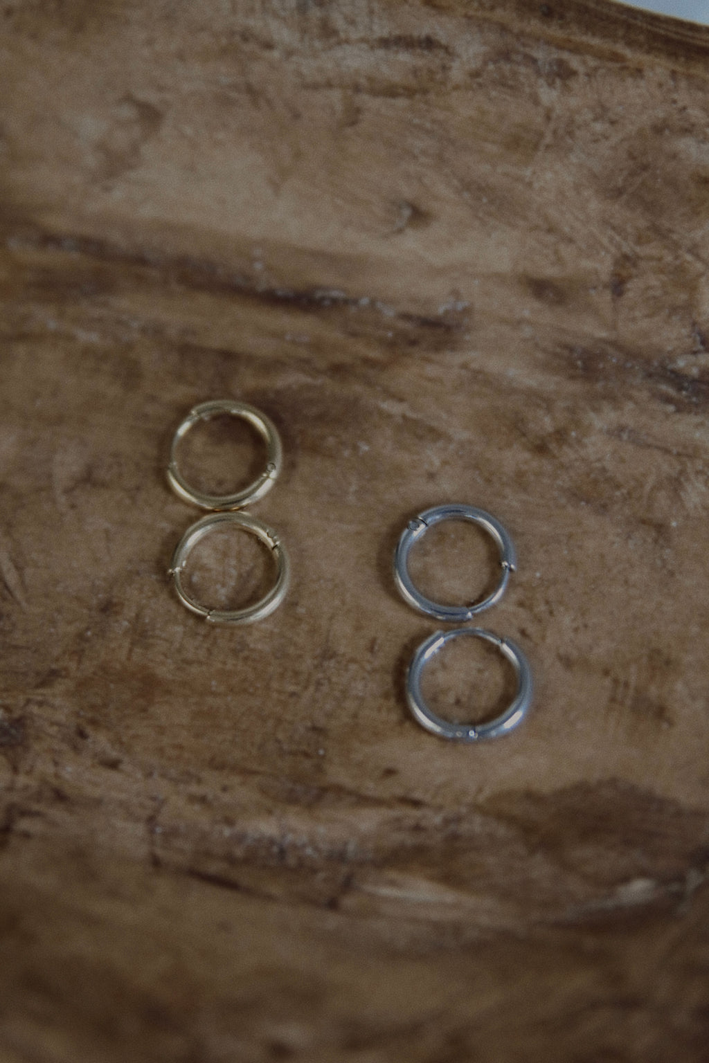Silver Huggie Earrings