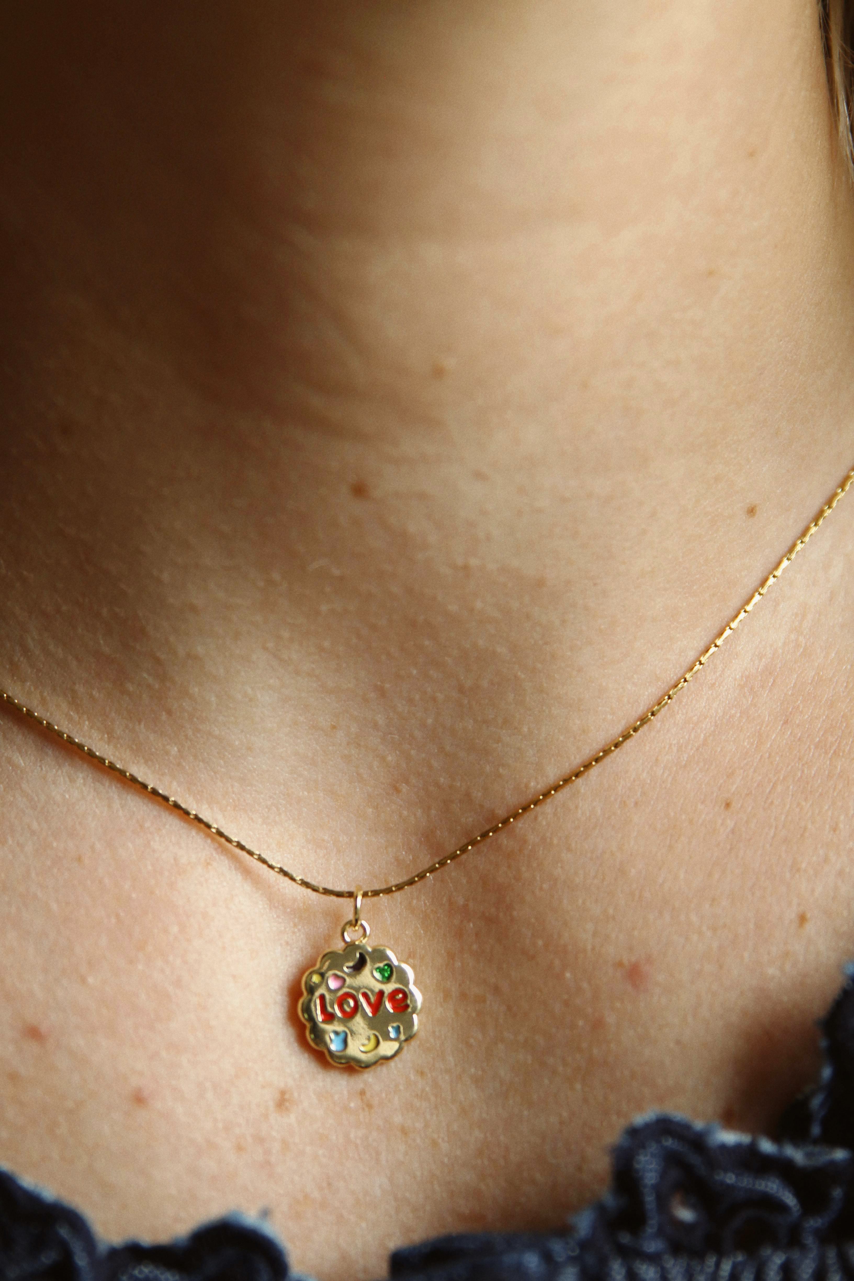 Love/Lucky on Snake Chain