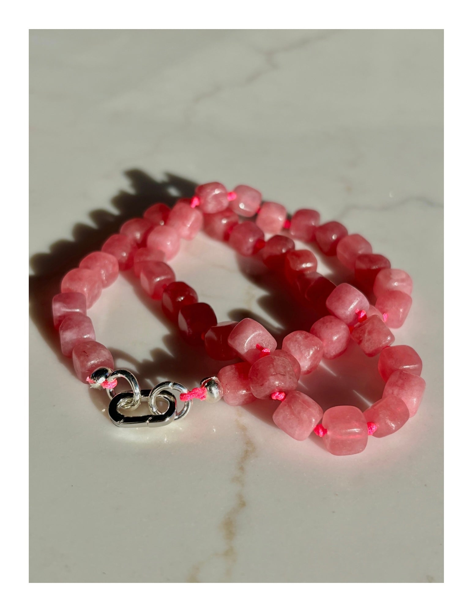 Knotted Square Double Pink