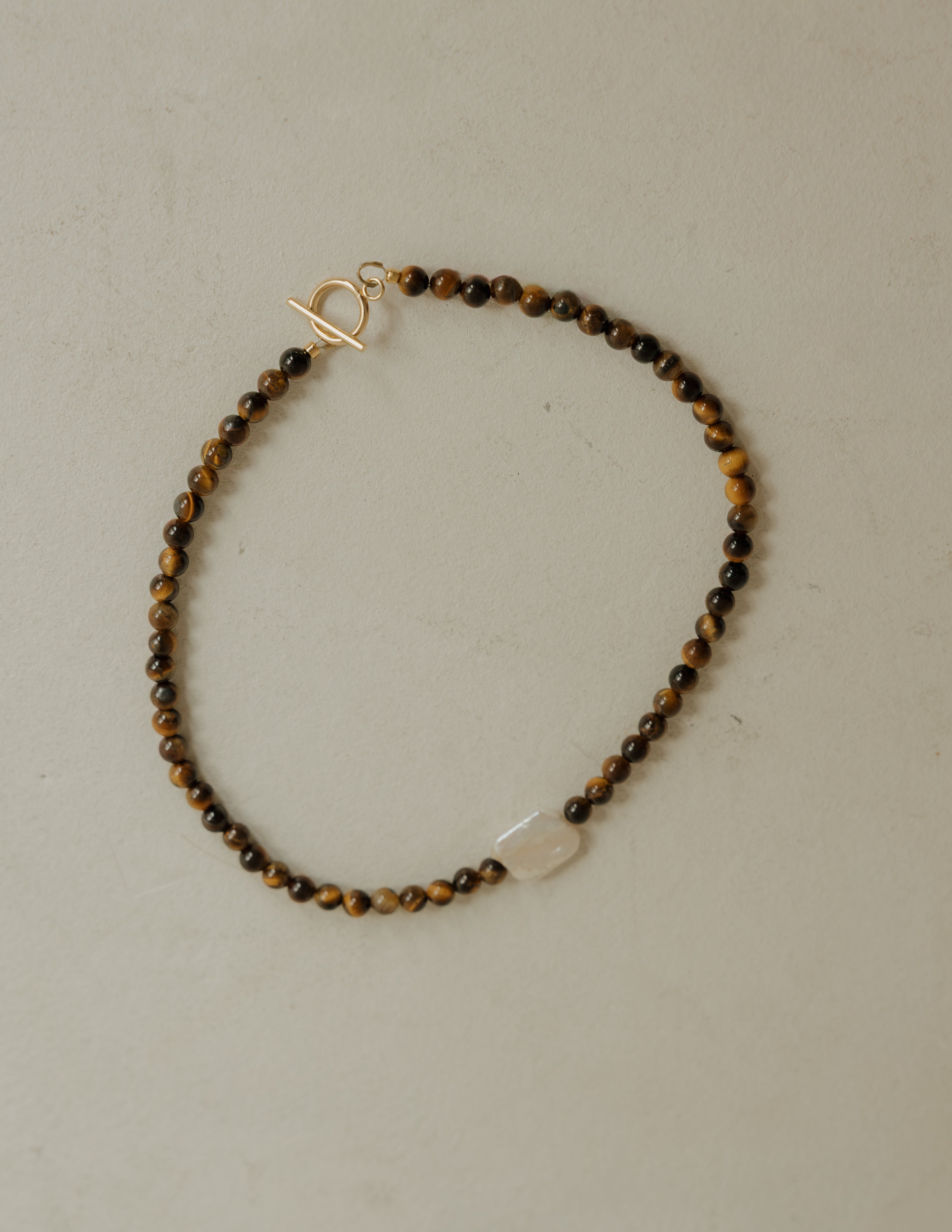 Tiger's Eye + Baroque Pearl